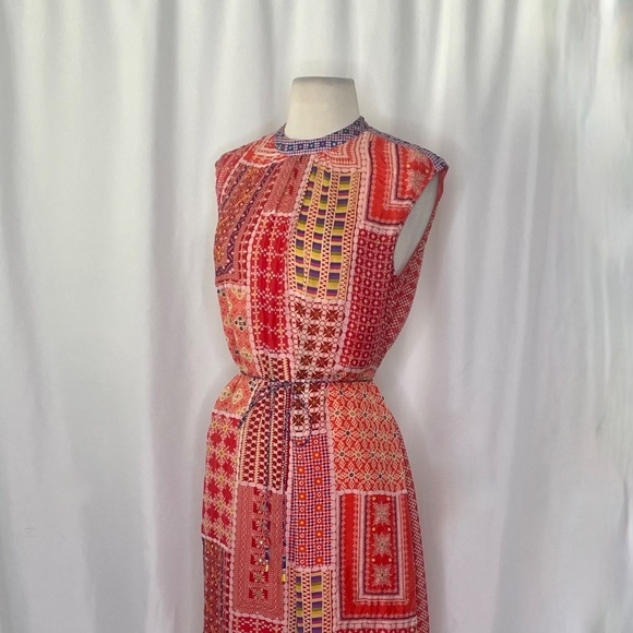 Anthropologie TANVI KEDIA Embroidered Beaded Sol Dress Maxi Bohemian Boho Small - Picture 9 of 16